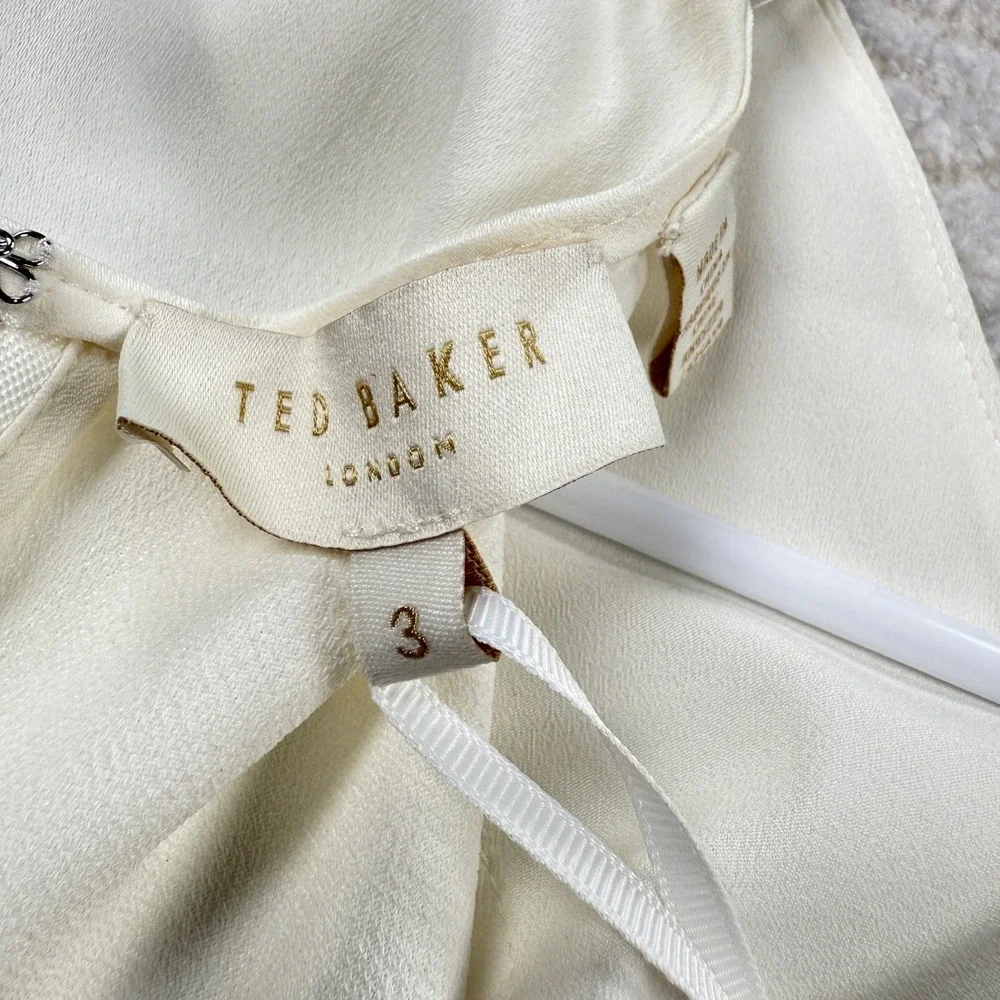 Ted Baker London Dress 3 NWT Black White Bodycon Midi Party Cocktail Date Event - Picture 4 of 16